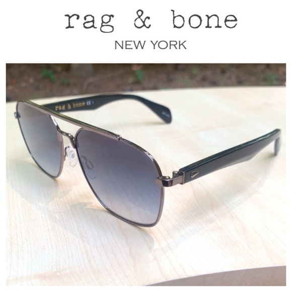 RAG & BONE SUNGLASSES new modern metal sunglasses in case LUXURY STREETWEAR - Picture 1 of 13